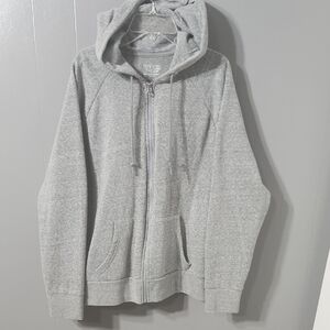 Time and Tru Heather Gray Zip-Up Jacket